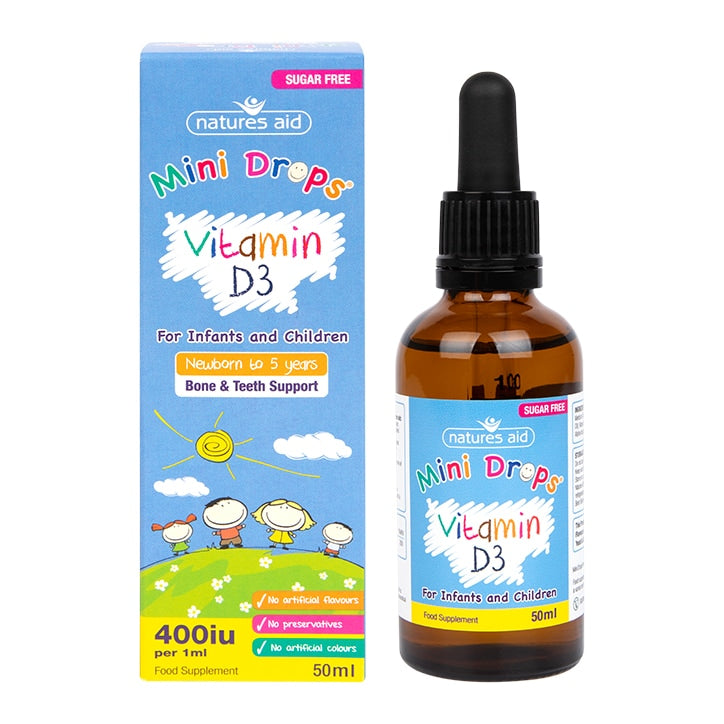 Natures Aid ვიტამინი D3 წვეთები ბავშვებისათვის
