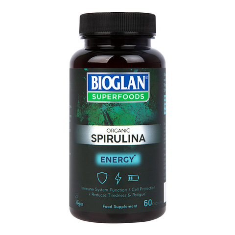 Bioglan Superfoods ორგანული სპირულინა, 60 კაფსულა