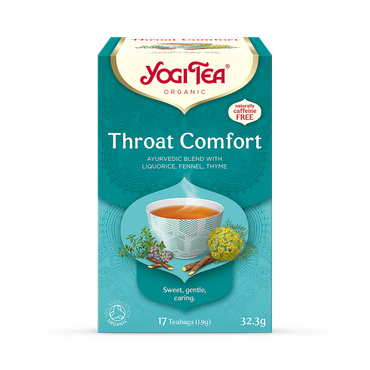 Yogi Tea ნატურალური ჩაი ყელის კომფორტისთვის, 17 პაკეტი
