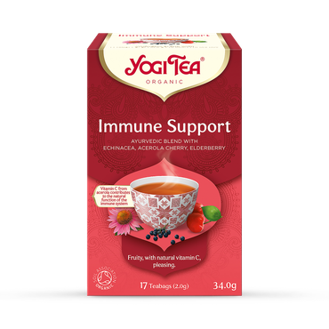 Yogi Tea იმუნიტეტის გასაძლიერებელი ჩაი, 17 პაკეტი