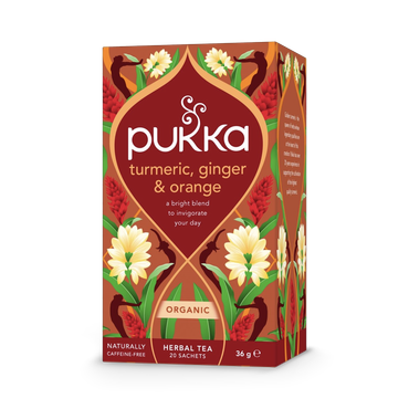 Pukka ორგანული კურკუმას ჩაი, 20 პაკეტი