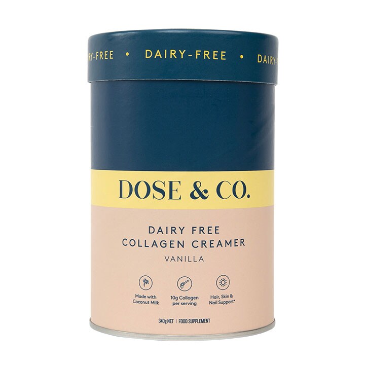Dose & Co კოლაგენის პროტეინის ფხვნილი რძის პროდუქტების გარეშე ვანილის არომატით, 340 გრ