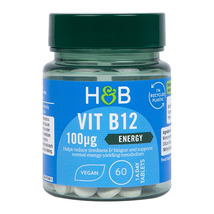 Holland & Barrett ვეგანური ვიტამინი B12 100 მკგ, 60 ტაბლეტი
