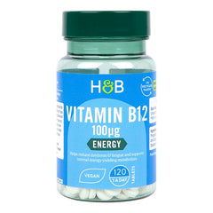 Holland & Barrett ვეგანური ვიტამინი B12 100 მკგ, 120 ტაბლეტი