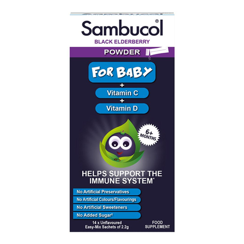Sambucol ანწლის ფხვნილი ბავშვებისთვის  14 x 2.2 გრ საშეტი
