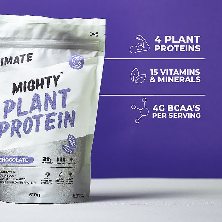 Mighty ვეგანური მცენარეული პროტეინი შოკოლადის არომატით, 510გრ