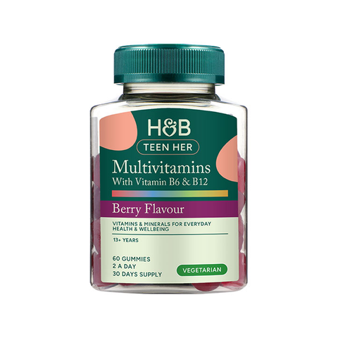 Holland & Barrett მულტივიტამინები თინეიჯერებისთვის (გოგონა), 60 საღეჭი აბი