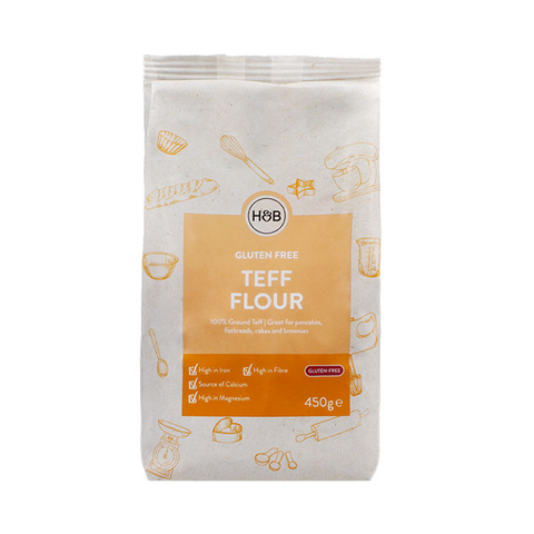 Holland & Barrett ყავისფერი ტეფის ფქვილი, 450 გრ