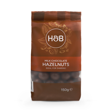 Holland & Barrett რძიან შოკოლადში ამოვლებული თხილი, 150გრ