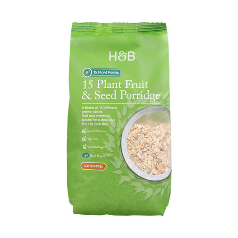 Holland & Barrett 15 ჩირის & თხილის შვრიის ფაფა,  500 გრ