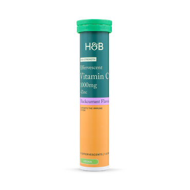 Holland & Barrett C ვიტამინი & თუთია მოცხარის არომატით,  20 შუშხუნა აბი