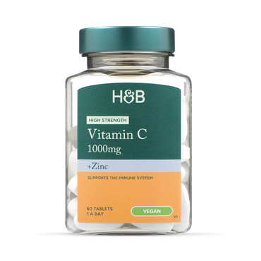 Holland & Barrett C ვიტამინი  & თუთია, 60 ტაბლეტი