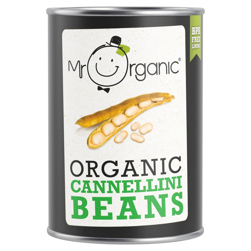 Mr Organic მოხარშული "ქანელინი" თეთრი ლობიო, 400 გრ