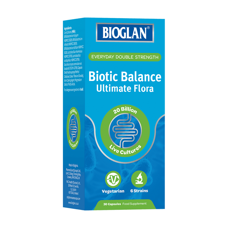 Bioglan ბიოტიკ ბალანსი მაქსიმალური ფლორისთვის, 30 კაფსულა