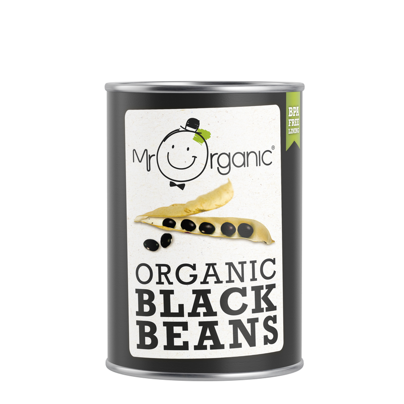 Mr Organic ორგანული მოხარშული შავი ლობიო, 400 გრ