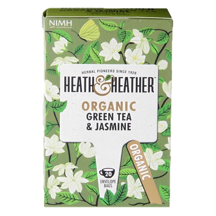 Heath & Heather ნატურალური მწვანე ჩაი & ჟასმინი, 20 პაკეტი