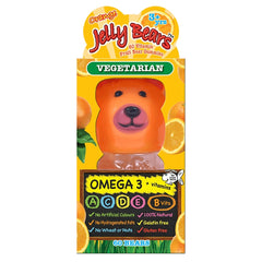 Jelly Bears ომეგა 3 მულტივიტამინებით ფორთოხალის არომატით, 60 საღეჭი აბი