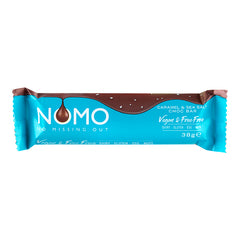 NOMO კარამელი & ზღვის მარილი შოკოლადის ფილა, 38 გრ
