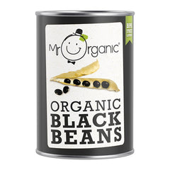 Mr Organic ორგანული მოხარშული შავი ლობიო, 400 გრ