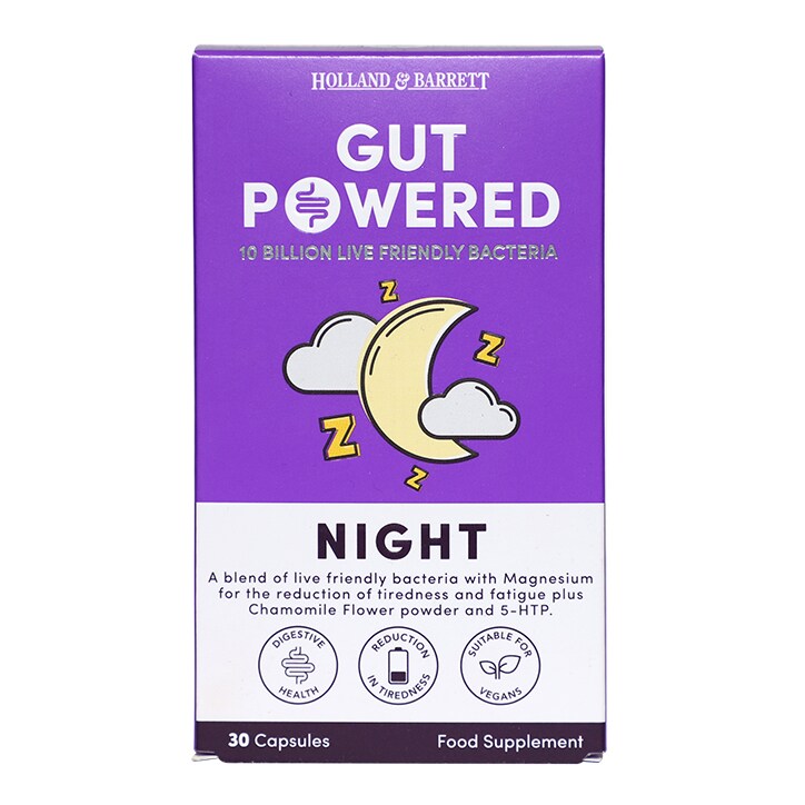 Holland & Barrett Gut Powered მშვიდი ძილი, 30 კაფსულა