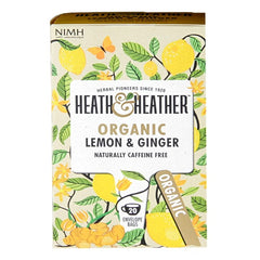 Heath & Heather ნატურალური ლიმონისა და კოჭას ჩაი, 20 პაკეტი