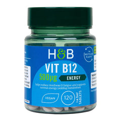Holland & Barrett ვიტამინი B12 და  ციანაკობალამინი 500 მკგ, 120 ტაბლეტი