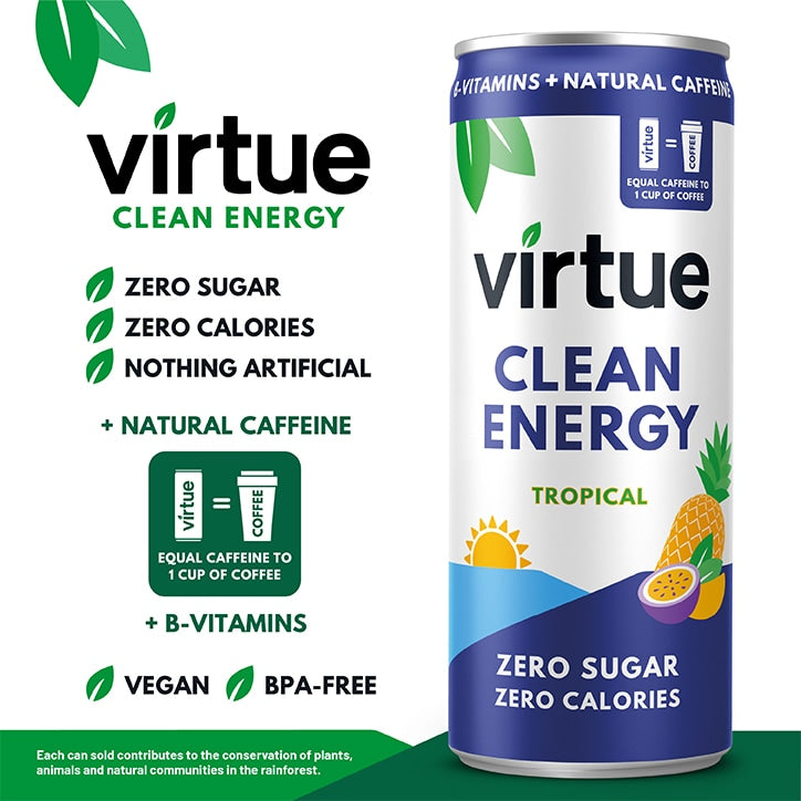 Virtue Clean ტროპიკული ენერგია სასმელი, 250 მლ